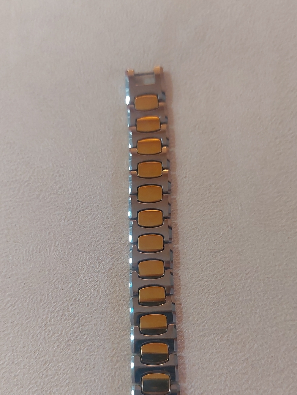 PEOPLES, Two-Tone Men's Link Bracelet — Silver and Gold Finish